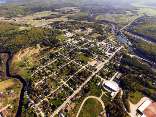 Aerial view of Burk's Falls