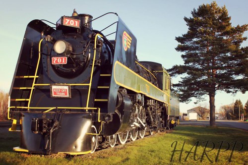 The last steam locomotive on display in Englehart