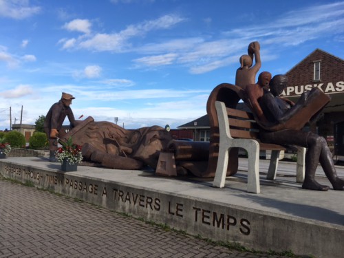 Statue outside the Kapuskasing welcome centre