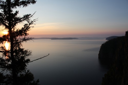 Sunset view of Temiskaming Lake 